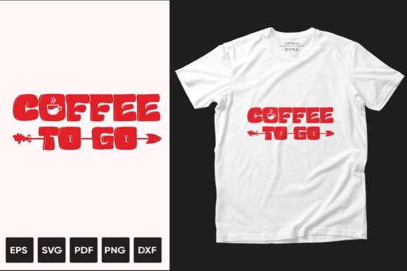 Download Coffee to Go Wavy Trendy T-shirt Design - Sign Collection