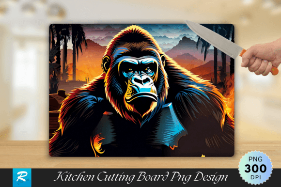 Download Angry Gorilla Cutting Board PNG Design - Sign Collection