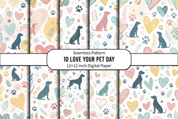 Download Playful Pet Lover Seamless Paper Design - Sign Collection