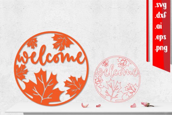 Download Welcome Fall Rounded Sign | Autumn Sign - Sign Collection