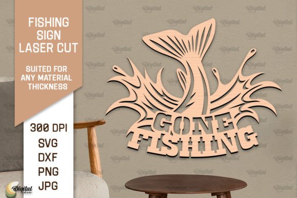 Download Fishing Sign LaserCut. Fishing Decor SVG - Sign Collection