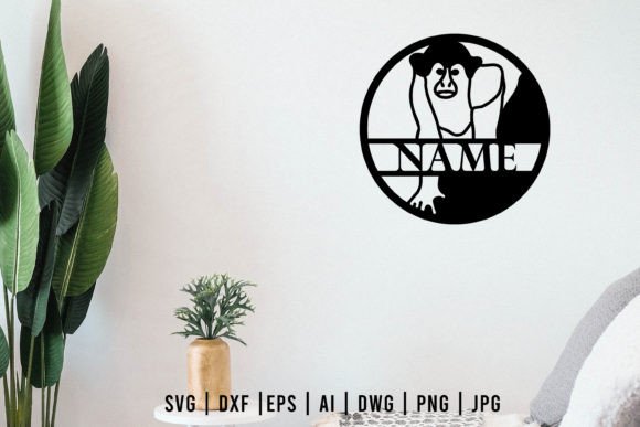 Download Monkey Laser Cut Name Sign - Sign Collection