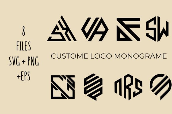 Download Logo Monogram Svg Outline Design - Sign Collection
