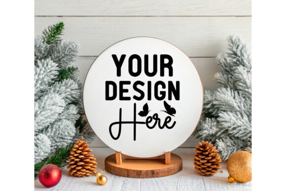 Download Christmas Round Sign Ornament Mockup 25 - Sign Collection