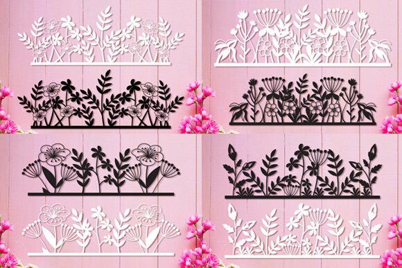 Download Wildflowers Laser Cut Wall Art SVG Set - Premium Resources