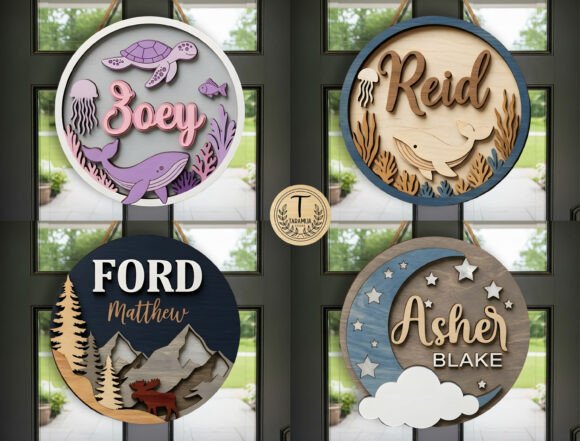 Download Personalized Name Sign SVG Bundle - Sign Collection