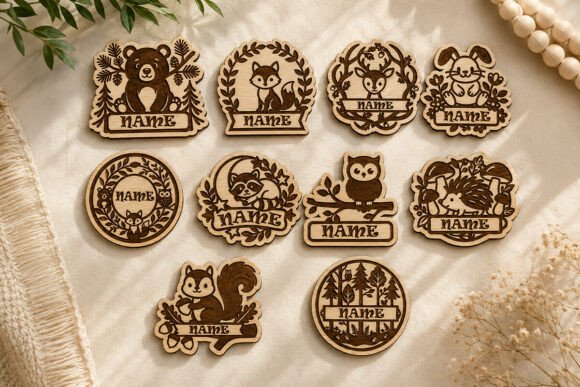 Download Laser Cut Woodland Nursery Name Signs - Sign Collection