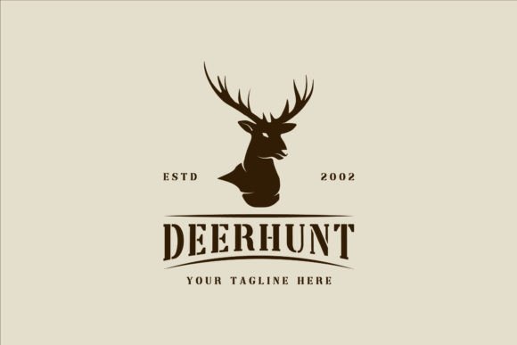 Download Head of Deer Logo Vintage Vector Design - Sign Collection