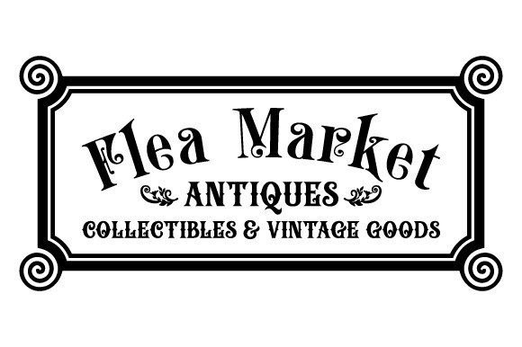 Download Flea Market Vintage Sign Antiques EPS - Sign Collection