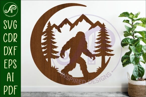Download Crescent Moon Bigfoot Animal Wall Sign - Sign Collection