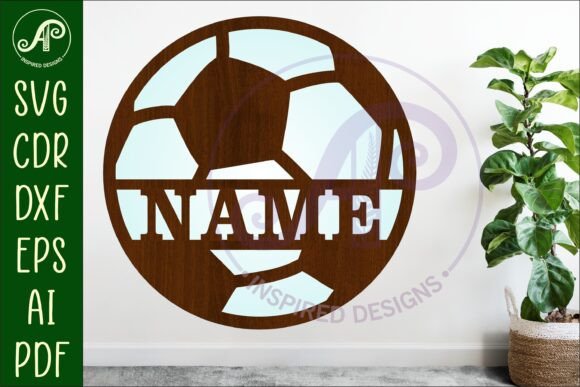 Download Soccer Ball Name Wall Art Sign, SVG - Sign Collection