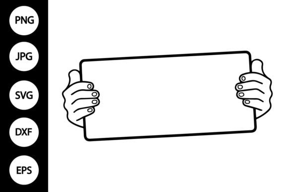 Download Hands Holding Blank Sign SVG - Sign Collection