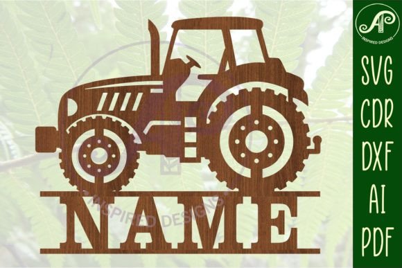 Download Tractor Name Sign SVG Cut File - Sign Collection