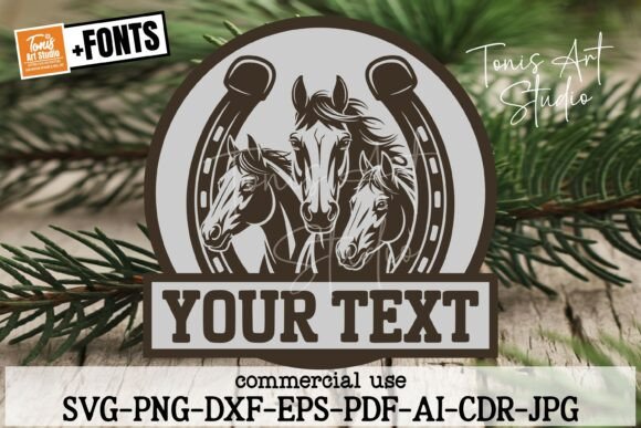 Download Horse Name Sign Svg, Laser Cut File - Sign Collection