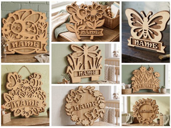 Download Laser Cut Butterfly Nursery Name Sign - Sign Collection