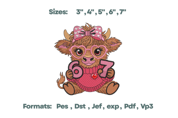 Download Highland Cow Birthday Number Design - Sign Collection