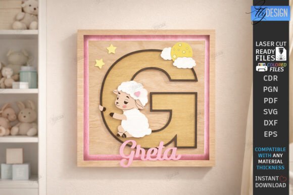 Download Nursery Name Sign Alphabet Laser Cut - Sign Collection