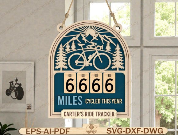 Download Cycling Tracker Sign Laser Cut File - Sign Collection