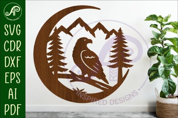 Download Crescent Moon Eagle Animal Wall Sign - Sign Collection
