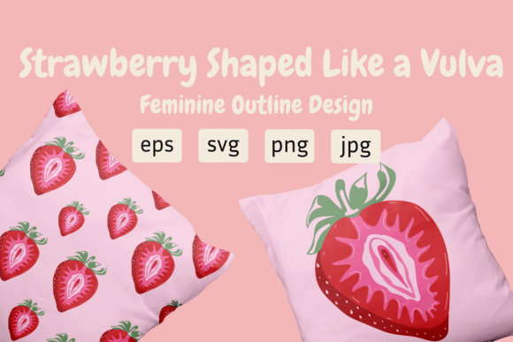 Download Strawberry Feminine Outline Design - Sign Collection