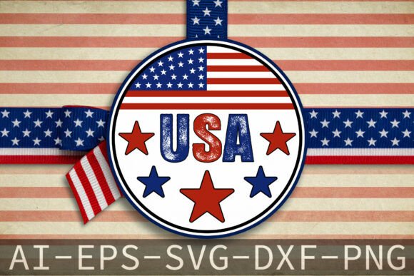 Download USA Round Sign SVG | Independence Day - Sign Collection