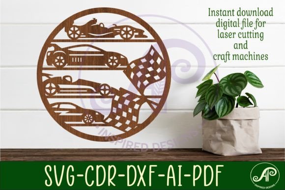 Download Race Car Wall Art Sign, SVG File. Vector - Sign Collection