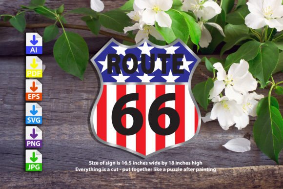 Download Route 66 Flag Sign - Sign Collection