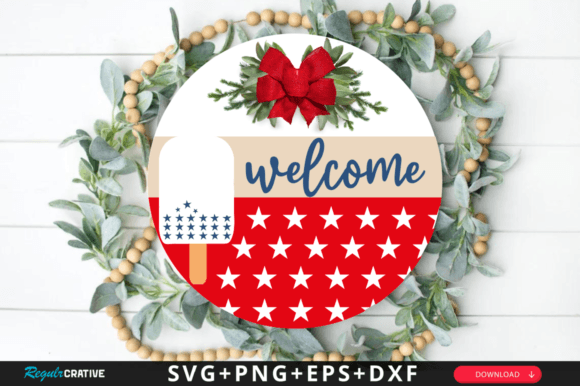 Download Welcome Svg Design,USA Round Sign Design - Sign Collection