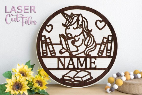 Download Unicorn Name Sign Svg LASER Cut - Sign Collection