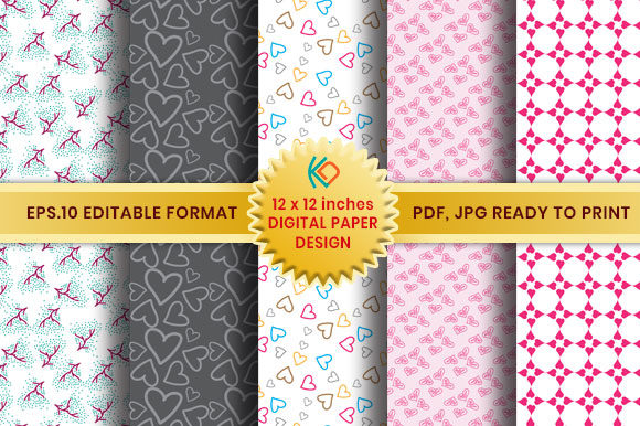 Download Digital Paper Design "love" - Sign Collection