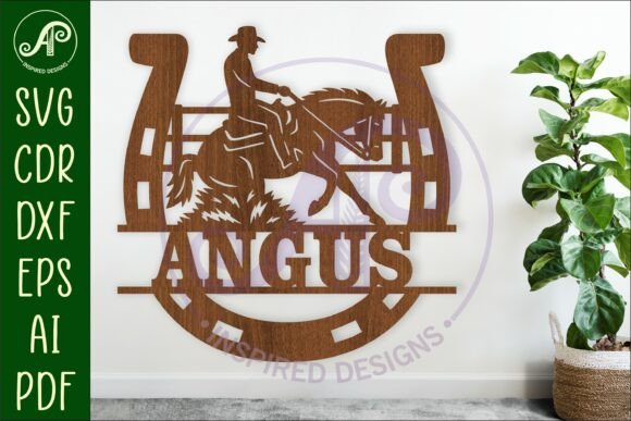 Download Horse Shoe Reining Name Sign Svg Laser - Sign Collection