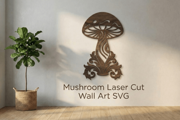 Download Mushroom Laser Cut Wall Art SVG - Laser cut wall art svg Collection