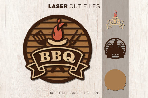 Download BBQ Laser Cut Sign, Multilayer SVG - Sign Collection