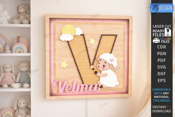 Download Nursery Name Sign Alphabet Laser Cut SVG - Sign Collection