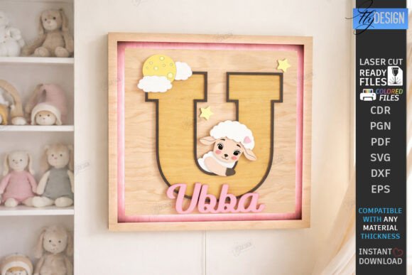 Download Nursery Name Sign Alphabet Laser Cut SVG - Sign Collection