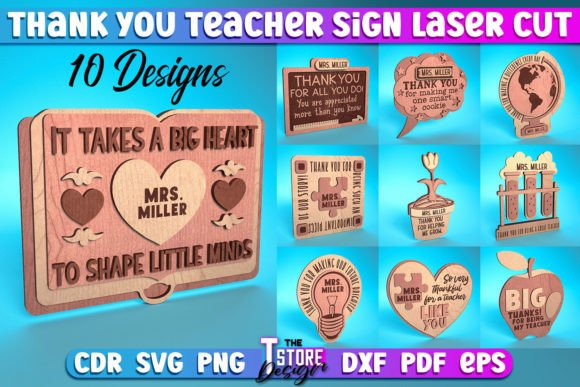 Download Thank You Teacher Sign Laser Cut SVG | - Sign Collection