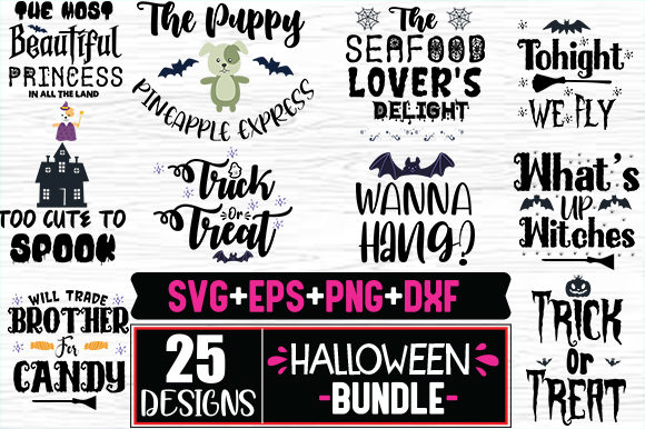 Download Halloween Quotes &amp; Vintage Design Bundle - Sign Collection